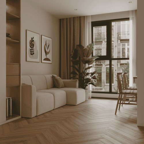 Ламинат Norland Herringbone Elegant Strong Дуб Наксос LF304-36 венгерская елка 600×100×12