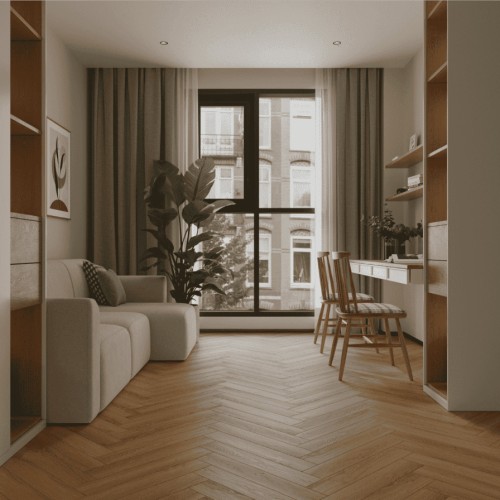 Ламинат Norland Herringbone Elegant Strong Дуб Наксос LF304-36 венгерская елка 600×100×12