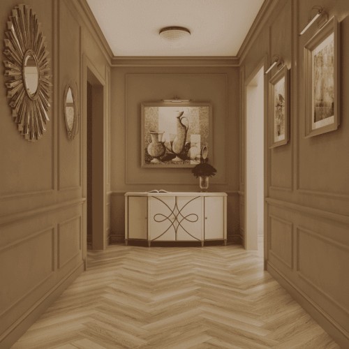 Ламинат Norland Herringbone Elegant Strong Дуб Тинос LF304-38 венгерская елка 600×100×12