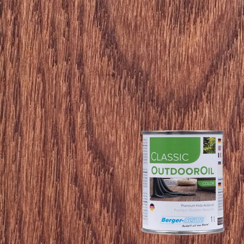 Масло для дерева Berger-Seidle Classic OutdoorOil Color цвет Bastard Teak / Padouk полуматовое 1 л