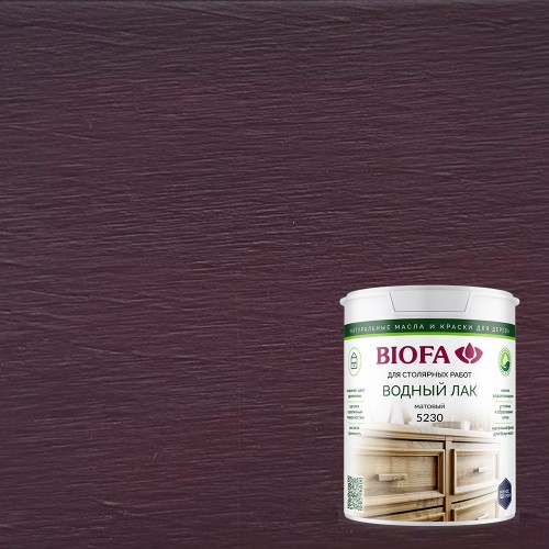 Лак для дерева Biofa 5230 Гранатовый 3003 матовый 0,3 л
