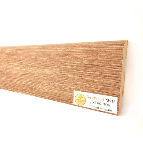 Плинтус МДФ ламинированный TeckWood Дуб Бостон Oak Boston 2000×75×16