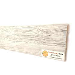 Плинтус МДФ ламинированный TeckWood Дуб Аляска Oak Alaska 2000×75×16
