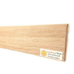 Плинтус МДФ ламинированный TeckWood Клен беленый White Maple 2000×75×16