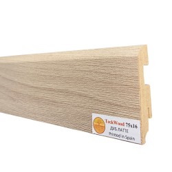 Плинтус МДФ ламинированный TeckWood Дуб Латте 2000×75×16