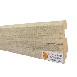 Плинтус МДФ ламинированный TeckWood Дуб Бруклин 2000×75×16