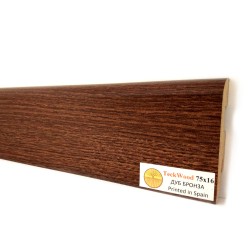 Плинтус МДФ ламинированный TeckWood Дуб Бронза Oak Bronze 2000×75×16