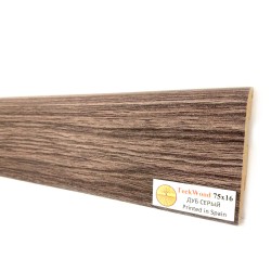 Плинтус МДФ ламинированный TeckWood Дуб Серый Oak Grey 2000×75×16
