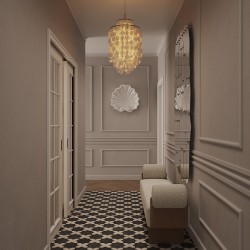 Потолочный плинтус под покраску Европласт U.6.50.400 с подсветкой 2000×38×79