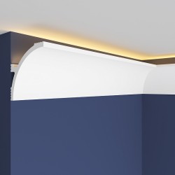 Потолочный плинтус под покраску Европласт 6.50.408 с подсветкой 2000×60×60