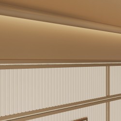 Потолочный плинтус под покраску Европласт 6.50.408 с подсветкой 2000×60×60