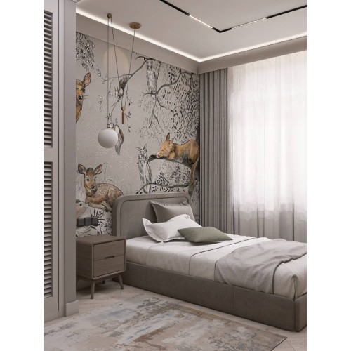 Потолочный плинтус под покраску Hiwood A178 с подсветкой 2000×140×110