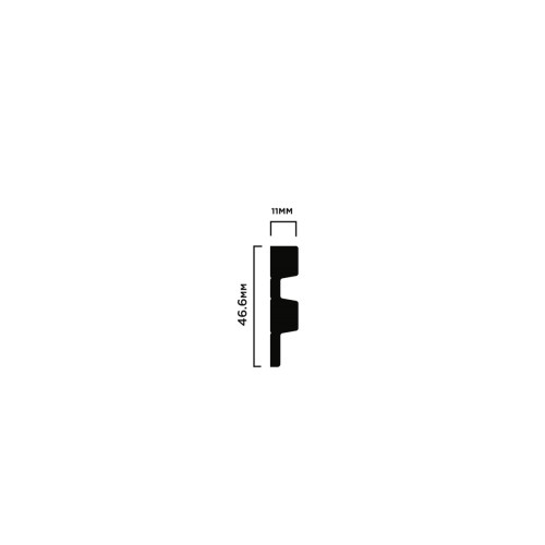 Финишный молдинг под покраску Hiwood LF201A NP 2700×46,5×11