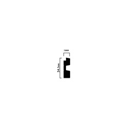 Финишный молдинг под покраску Hiwood LF201B NP 2700×34×11