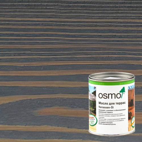 Масло для террас Osmo Terrassen-Ole цвет 027 Серый Мох шелковисто-матовое 0,75 л