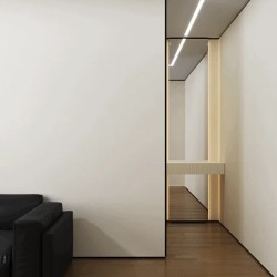 Плинтус алюминиевый теневой с подсветкой Laconistiq Light Doors Черный муар 38-31-300 3000×36×15,5