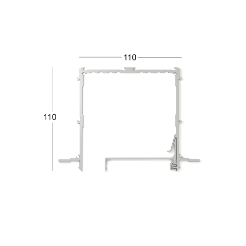 Профиль алюминиевый теневой для штор Laconistiq Roll-Box Base Черный муар 57-31-270 3000×110×110