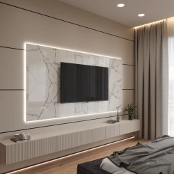 Профиль алюминиевый теневой с подсветкой Laconistiq Multilevel Classic Светлое Золото 27-15-300 3000×28,7×46,5