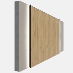 Профиль алюминиевый теневой с подсветкой Laconistiq Multilevel Struk RAL9016 Белый муар 20-32-300 3000×55×29