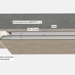 Профиль алюминиевый теневой с подсветкой Laconistiq Multilevel Struk RAL9016 Белый муар 20-32-300 3000×55×29