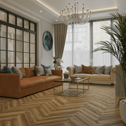 Кварцвиниловый SPC ламинат Alpine Floor Титан Паркет Афина ECO 29-1-R венгерская елка 600×125×6