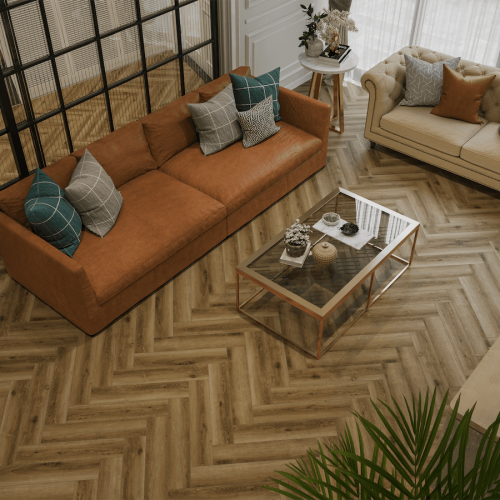 Кварцвиниловый SPC ламинат Alpine Floor Титан Паркет Афина ECO 29-1-R венгерская елка 600×125×6