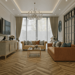 Кварцвиниловый SPC ламинат Alpine Floor Титан Паркет Афина ECO 29-1-R венгерская елка 600×125×6