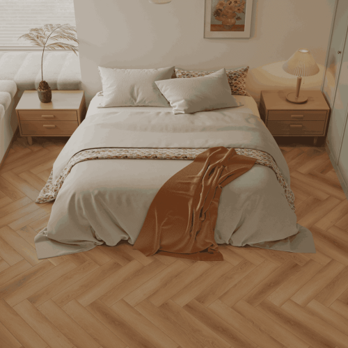 Кварцвиниловый SPC ламинат Alpine Floor Титан Паркет Тантал ECO 29-10-R венгерская елка 600×125×6