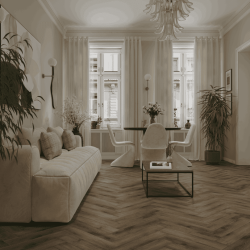 Кварцвиниловый SPC ламинат Alpine Floor Титан Паркет Центурион ECO 29-3-R венгерская елка 600×125×6