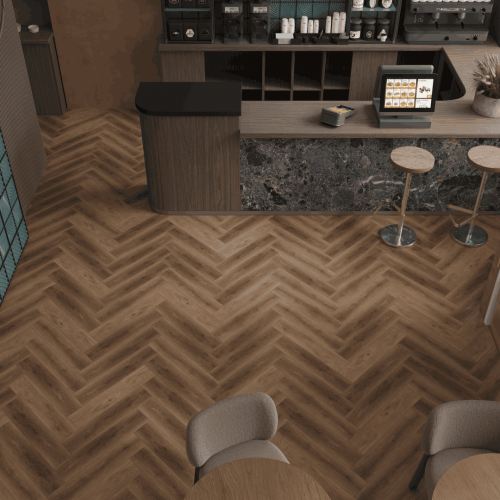 Кварцвиниловый SPC ламинат Alpine Floor Титан Паркет Икарус ECO 29-5-R венгерская елка 600×125×6