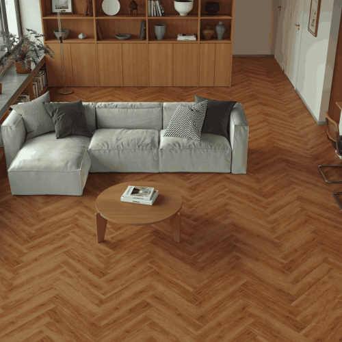 Кварцвиниловый SPC ламинат Alpine Floor Титан Паркет Олимп ECO 29-6-R венгерская елка 600×125×6