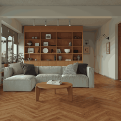 Кварцвиниловый SPC ламинат Alpine Floor Титан Паркет Олимп ECO 29-6-R венгерская елка 600×125×6