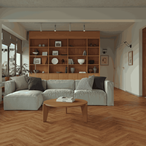 Кварцвиниловый SPC ламинат Alpine Floor Титан Паркет Олимп ECO 29-6-R венгерская елка 600×125×6