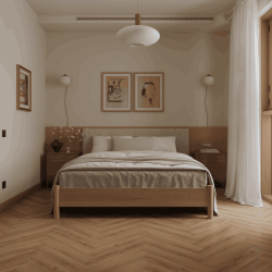 Кварцвиниловый SPC ламинат Alpine Floor Титан Паркет Феникс ECO 29-8-R венгерская елка 600×125×6