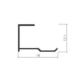 Финишный молдинг Ultrawood Next FE WPC 001 DGR st 2950×18×12,1