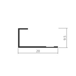 Финишный молдинг Ultrawood Next FE WPC 003 R3 2950×20×9,5