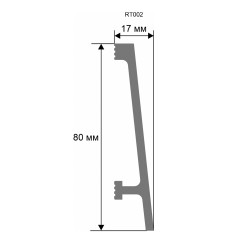 Плинтус под покраску Artiva RT002 2000×80×17