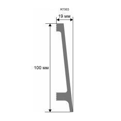 Плинтус под покраску Artiva RT003 2000×100×19