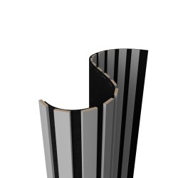 МДФ стеновая панель акустическая Artiva Flex Темно-серый AFL023 черный войлок гибкая 2750×600×6