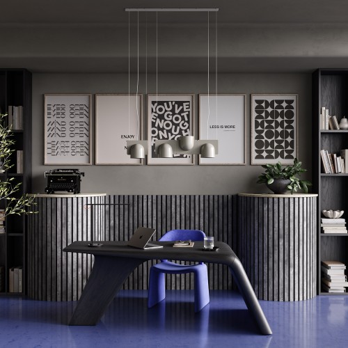 МДФ стеновая панель акустическая Artiva Flex Бетон AFL020 черный войлок гибкая 1200×600×6