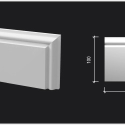 Заглушка для плинтуса под покраску Decor-Dizayn DD701/U3 правая 100 мм