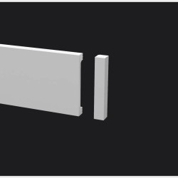 Заглушка для плинтуса под покраску Decor-Dizayn DD708/U5 правая 80 мм