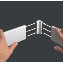 Угол внутренний для плинтуса под покраску Decor-Dizayn DD707/U1 100 мм