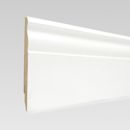 Плинтус МДФ ламинированный TeckWood белый Прайм Ренессанс глянец 2150×100×16