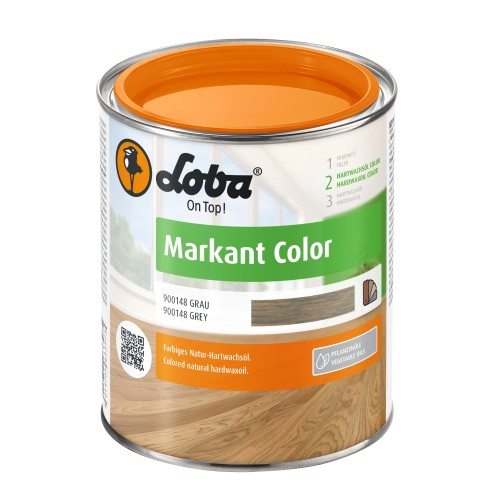 Цветное масло с твердым воском Loba Markant Color грэй 0,75 л Цветное масло с твердым воском Loba Markant Color грэй 0,75 л