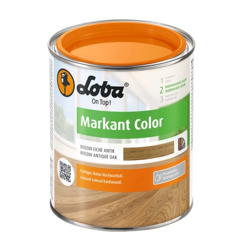 Цветное масло с твердым воском Lobasol Markant Color дуб антик 0,75 л