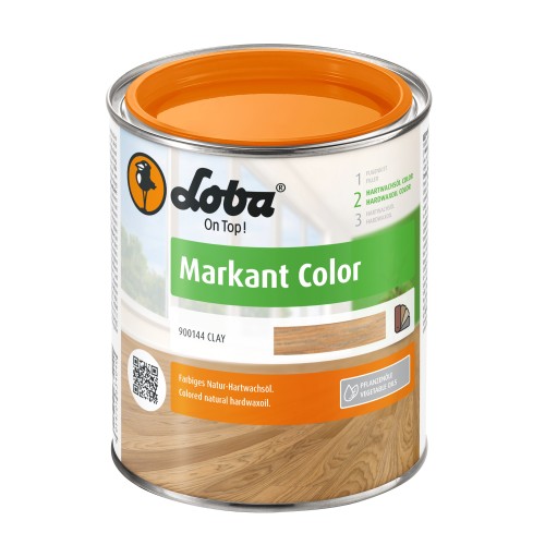 Цветное масло с твердым воском Loba Markant Color клэй 0,75 л Цветное масло с твердым воском Loba Markant Color клэй 0,75 л
