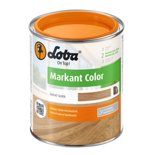 Цветное масло с твердым воском Loba Markant Color сильвер 0,75 л Цветное масло с твердым воском Loba Markant Color сильвер 0,75 л