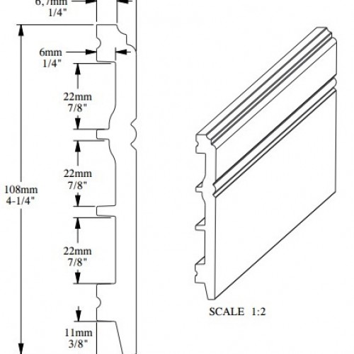 Плинтус под покраску Orac Decor Select SX105 2000×108×13 Плинтус под покраску Orac Decor Select SX105 2000×108×13