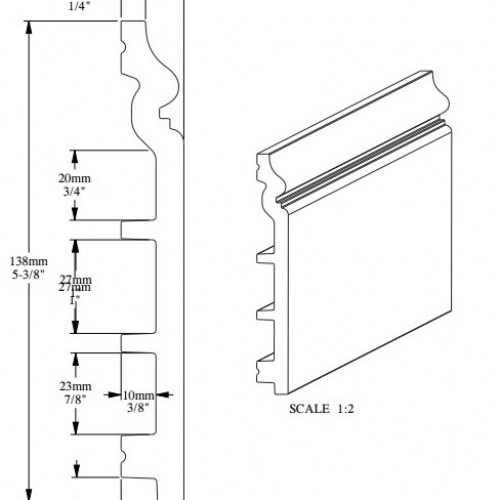 Плинтус под покраску Orac Decor Select SX118 2000×138×18 Плинтус под покраску Orac Decor Select SX118 2000×138×18